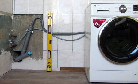 Установка стиральной машины LG